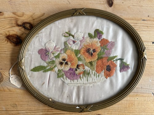 Antike stickerei blumen panel - blumen,